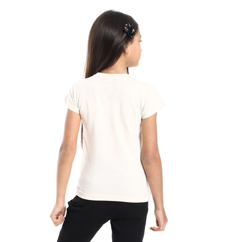 Girls Cotton Printed T-Shirt